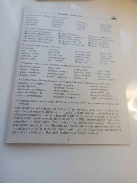 Спиши, раскрывая скобки: Мы (вы)шли (в)осе(н,нн)ий ле(с,з).