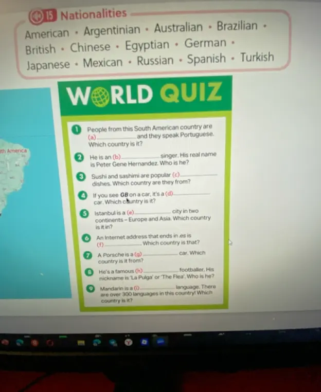 Выполни задания по тексту World Quiz