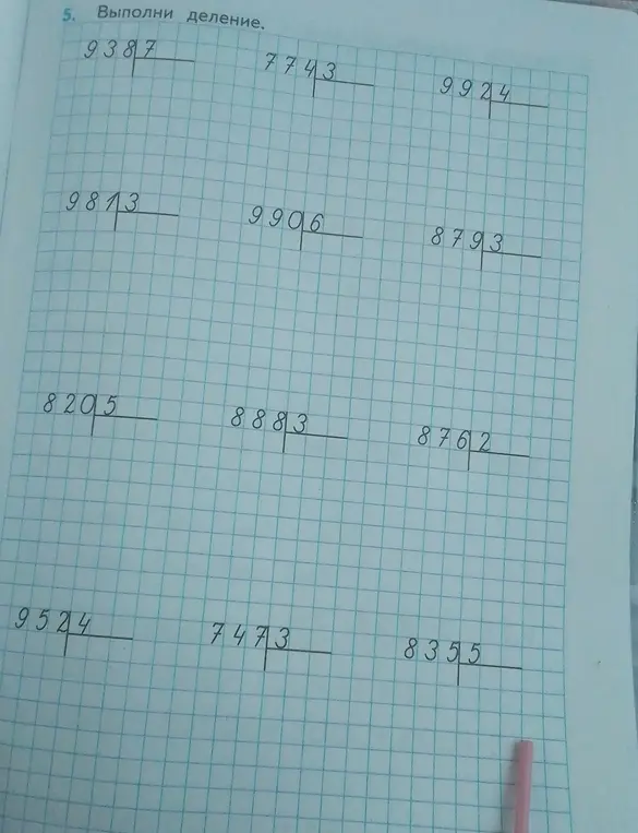 Выполни деление столбиком для чисел 938 и 7