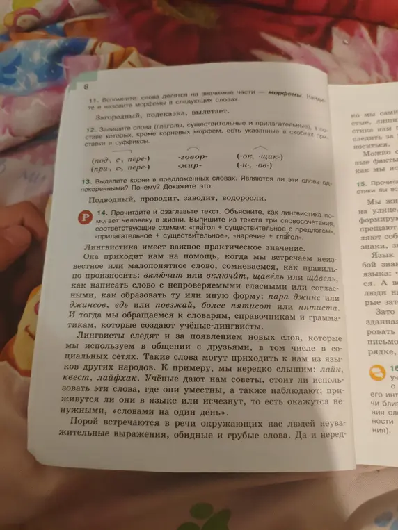 Объясни, как слова делятся на значимые части и назови морфемы в словах: Загородный, подсказка, вылетает.