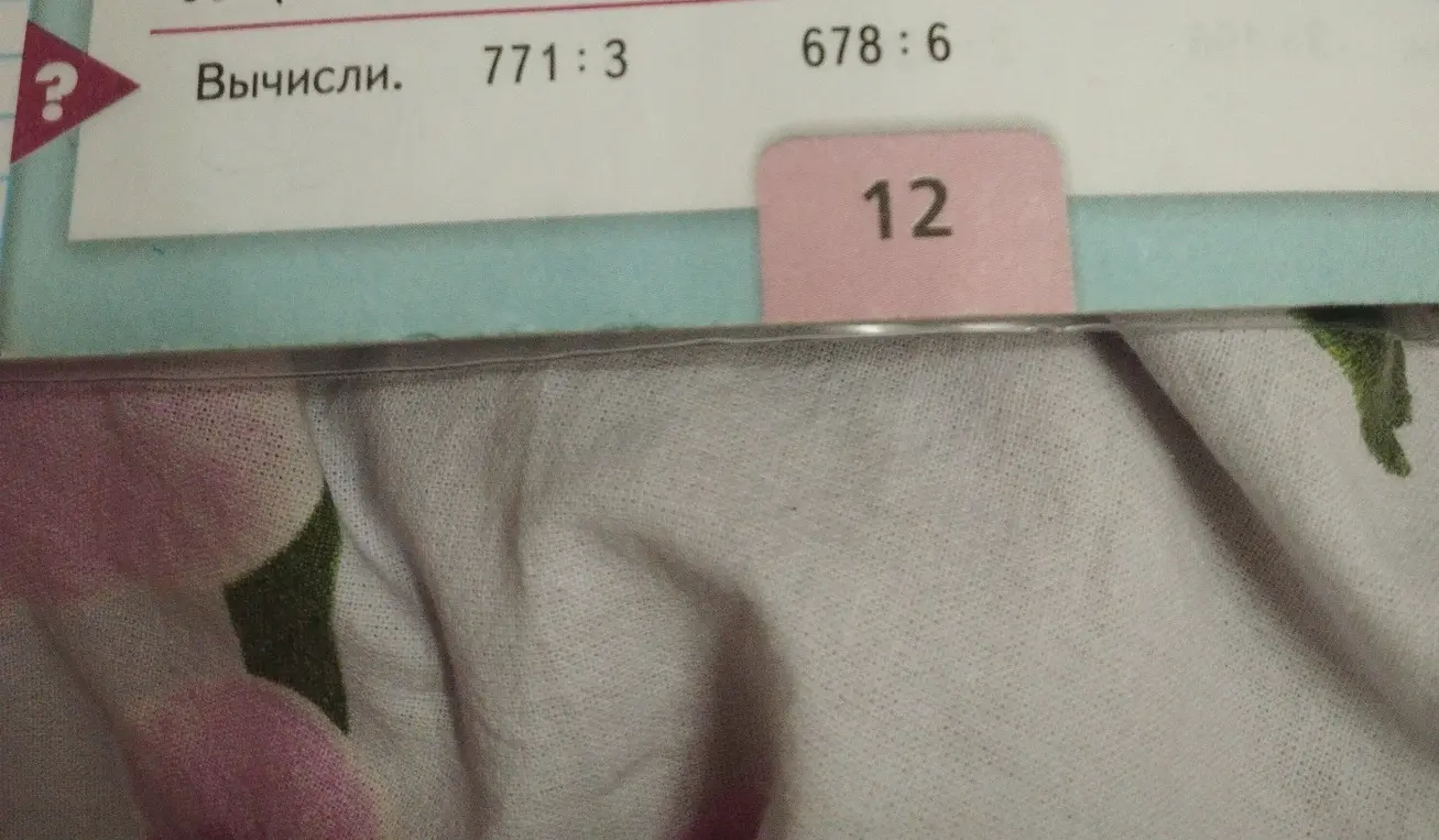 Вычисли примеры 771 : 3 и 678 : 6