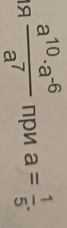 Вычисли значение a в выражении (a¹⁰ * a⁻⁶) / a⁷ = 1,5