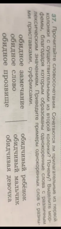 Прочитай словосочетания и определи, сочетаются ли прилагательные из первой колонки с существительными из второй колонки.