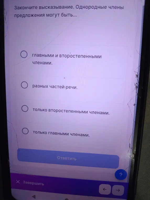 Закончи высказывание. Однородные члены предложения могут быть...