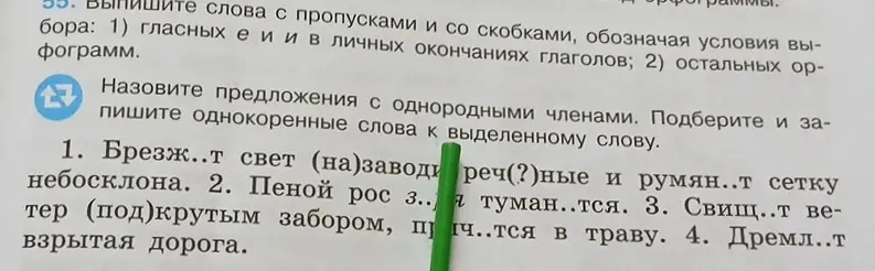 Объясни условия выбора красных Е и И в личных окончаниях глаголов и остальный орфограммы