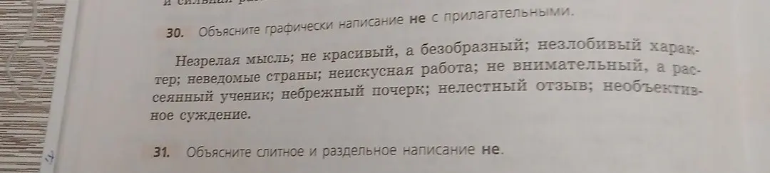 Объясни графически написание не с прилагательными в предложении 'Незрелая мысль'