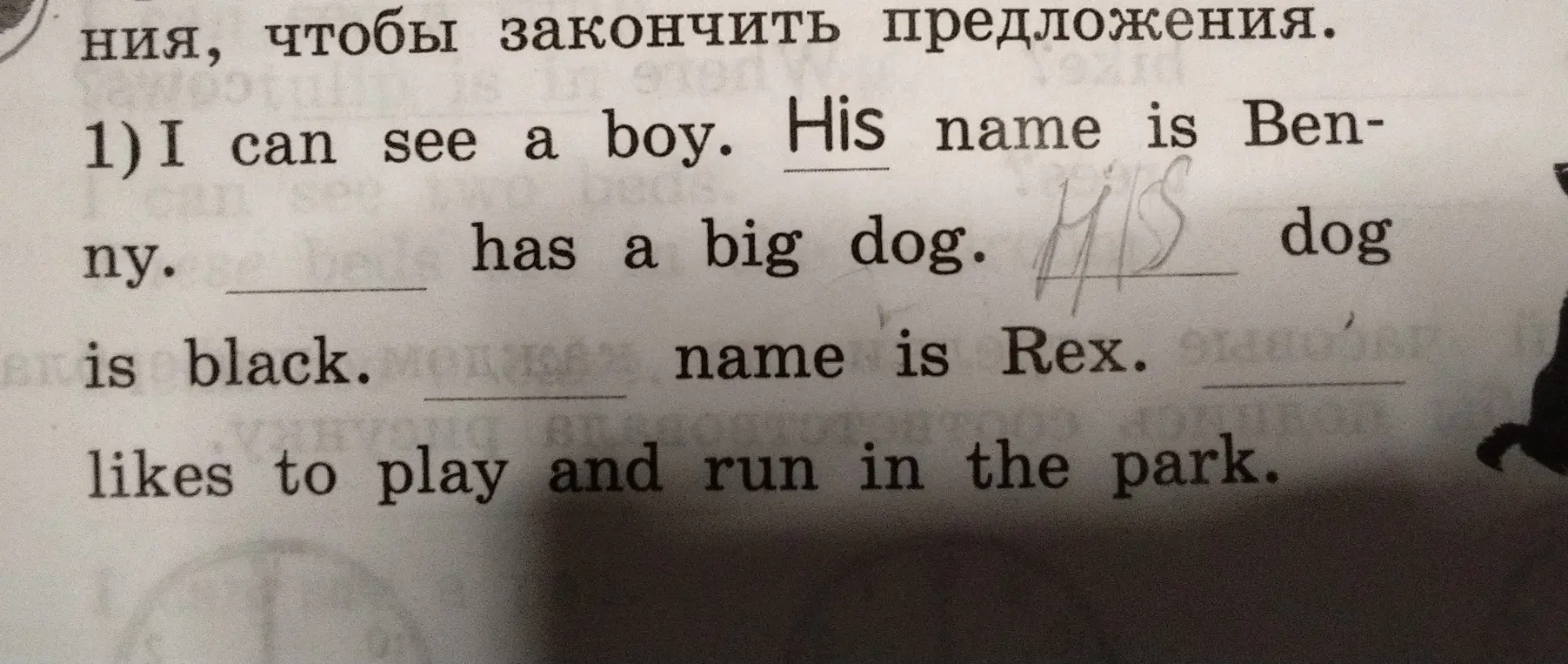 Заполни пропуски в предложениях, используя местоимения