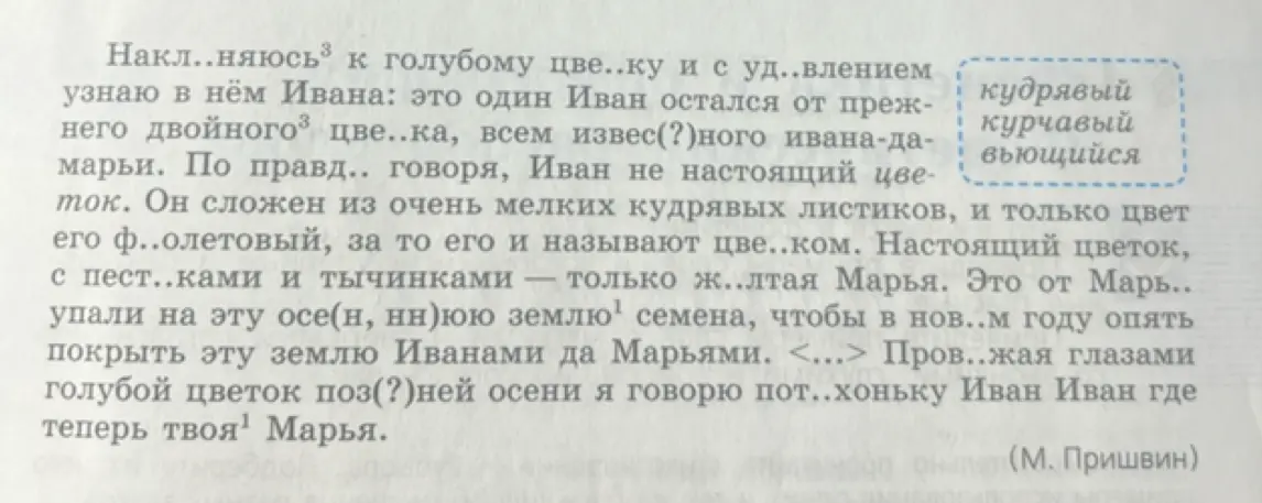 Ты можешь вставить пропущенные буквы в тексте?