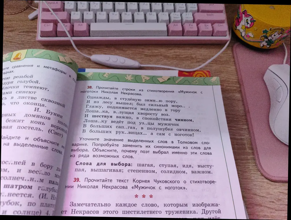 Помоги мне уточнить значение выделенных слов в стихотворении Некрасова «Мужичок с ноготок», заменить их синонимами и объяснить, почему поэт выбрал именно эти слова