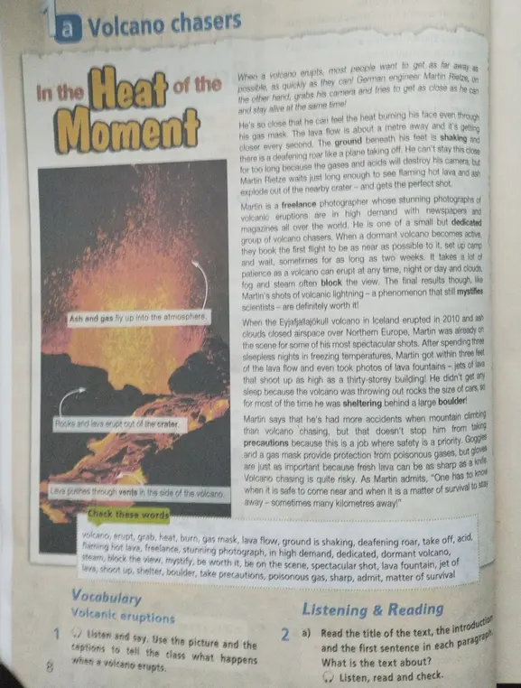 Что в тексте о Volcano chasers?