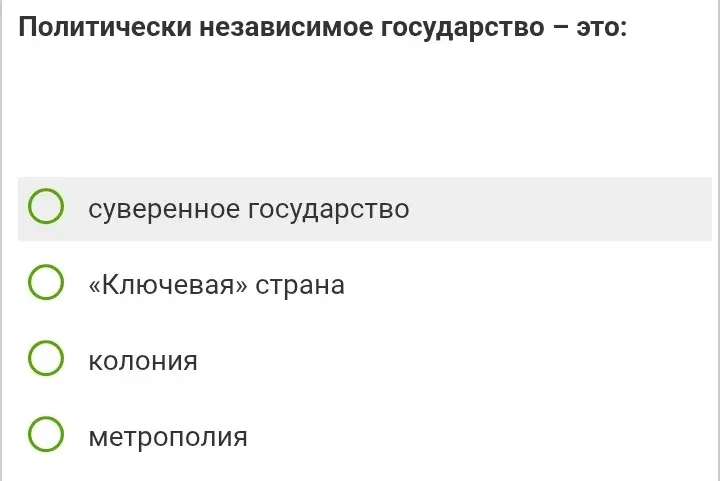 Что такое политически независимое государство?