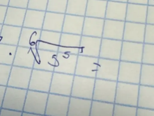 Упрости выражение $\sqrt[6]{5^5}$