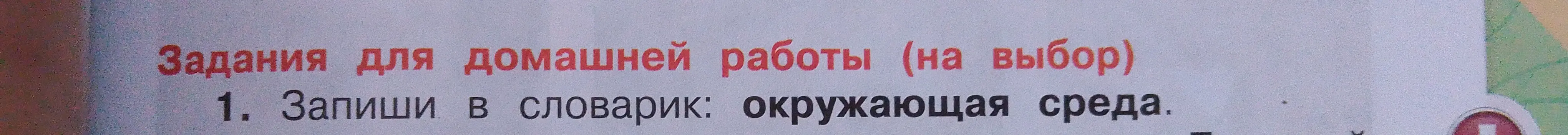 Ты просишь меня записать в словарик выражение "окружающая среда"