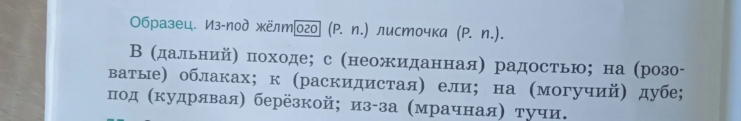 Как определить падеж выделенных прилагательных и существительных, согласующихся с ними, в предложении?