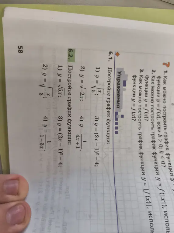 Можешь помочь построить график функций 6.1.1) y = √(x/5)?