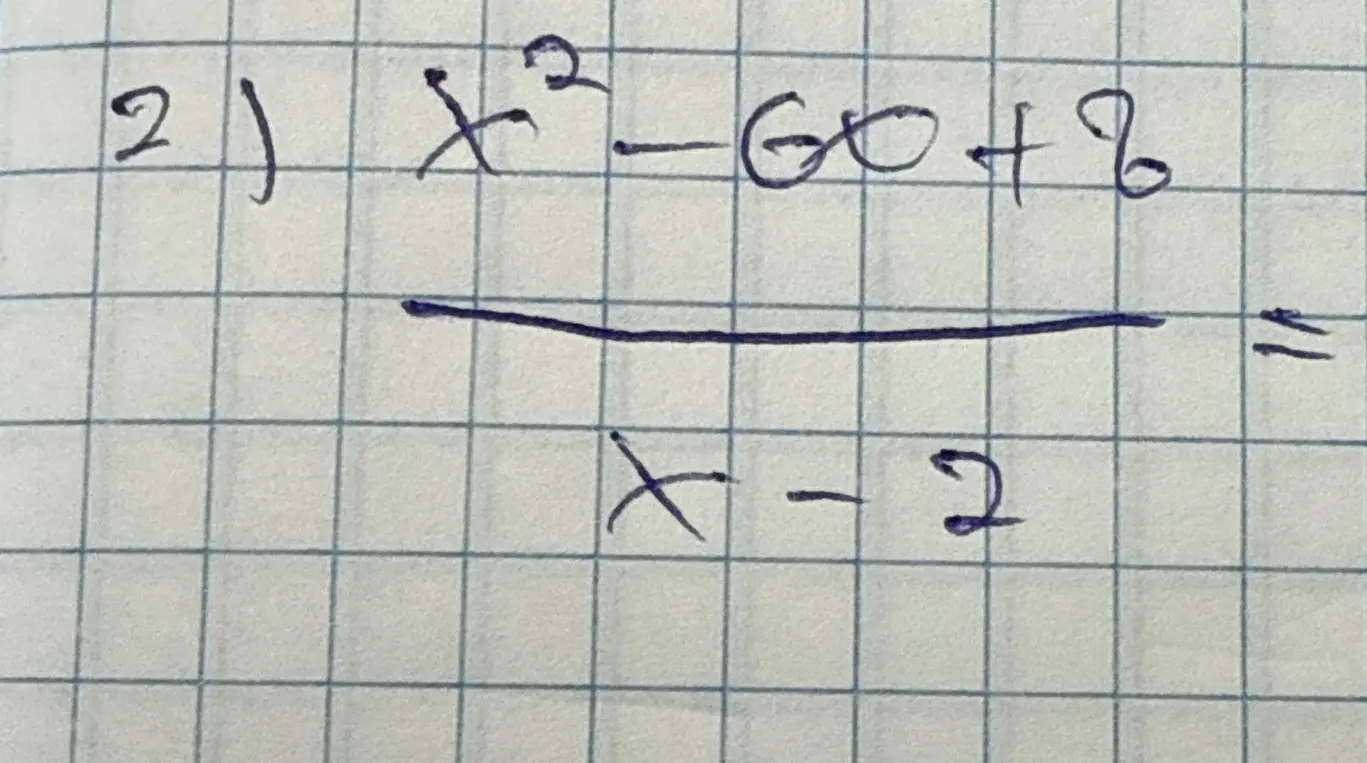 Помоги упростить дробь (x²-6x+8)/(x-2)