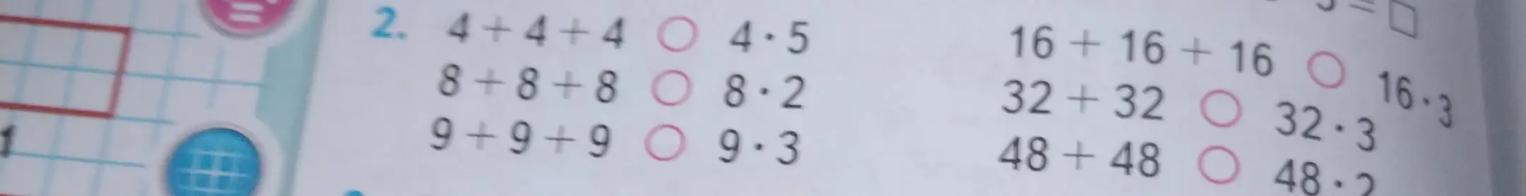 Выполни действия: 4+4+4 ... 48+48