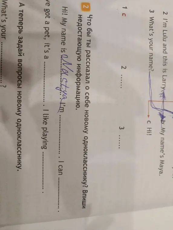 Что бы ты рассказал о себе новому однокласснику?