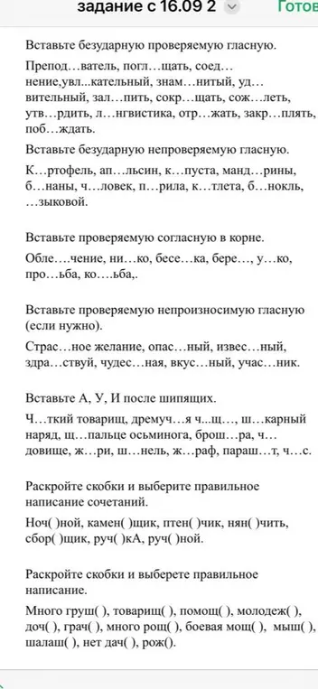Помоги мне вставить пропущенные буквы и выбрать правильное написание слов в заданиях по русскому языку.