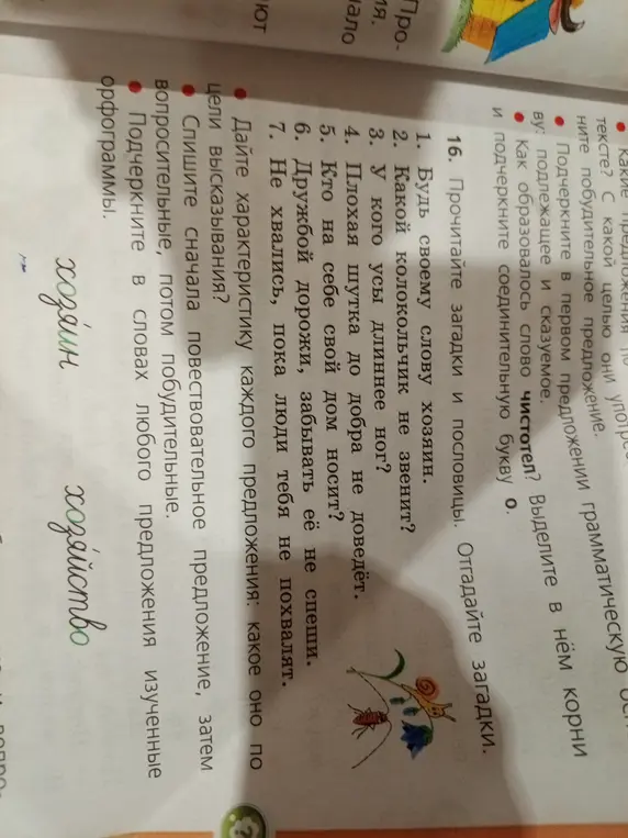 Прочитай загадки и пословицы и отгадай загадки