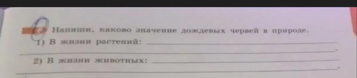 Напиши, каково значение дождевых червей в природе в жизни растений.