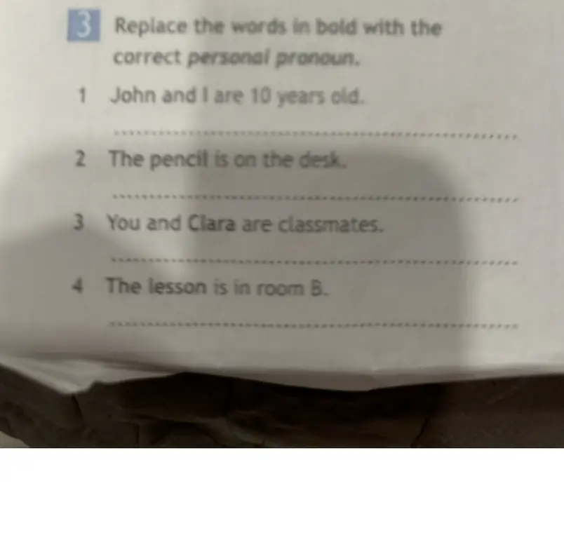 Ты просишь заменить слова в предложениях на личные местоимения: John and I are 10 years old.