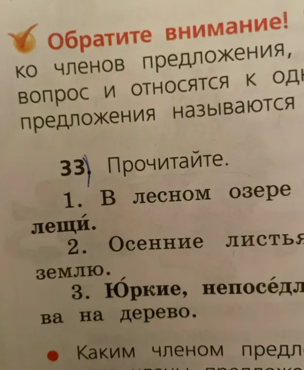 Прочитай предложения