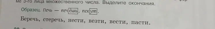 Как образовать форму 3-го лица множественного числа и выделить окончания в глаголах: беречь, стеречь, нести, везти, вести, пасти?