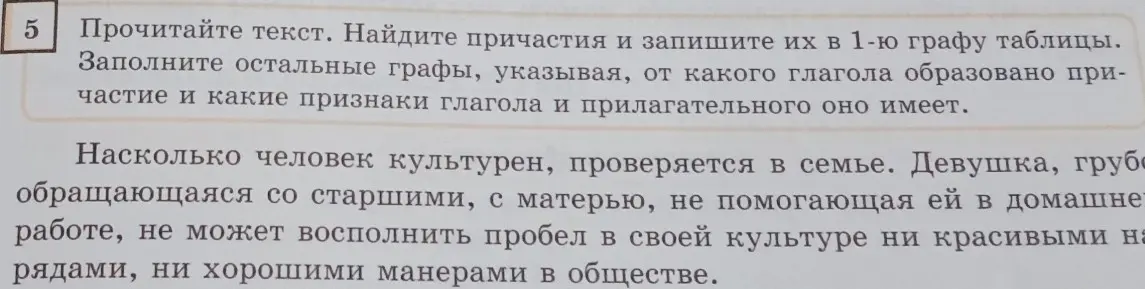 Ты просишь найти причастия в тексте и указать, от каких глаголов они образованы.