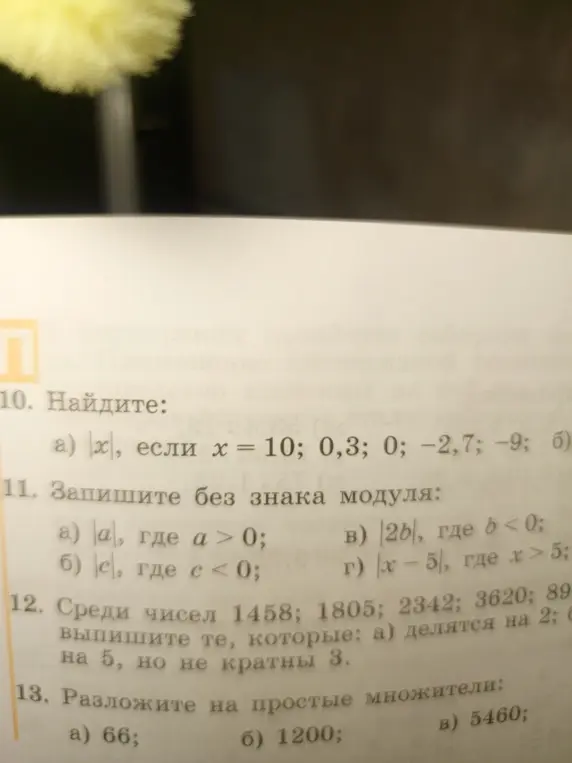 Найди модуль числа x, если x = 10