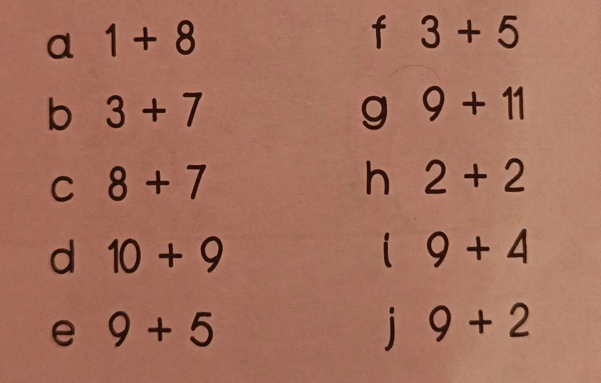 Реши примеры: 1 + 8