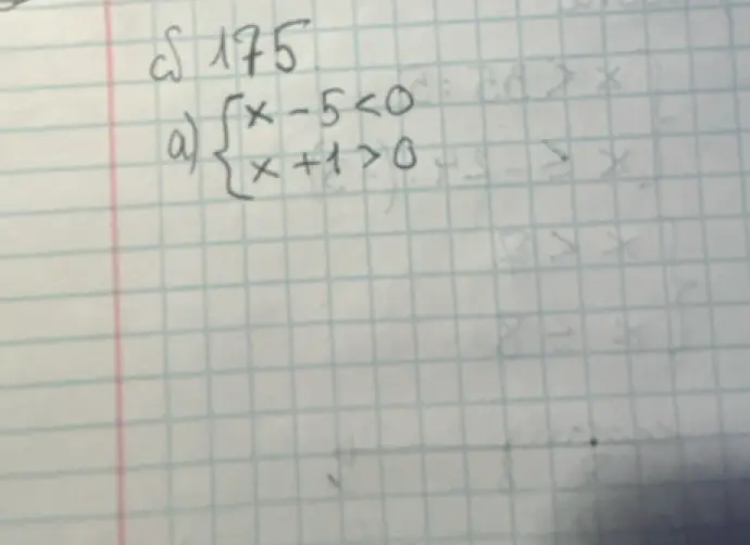 Реши систему неравенств x-5<0 и x+1>0