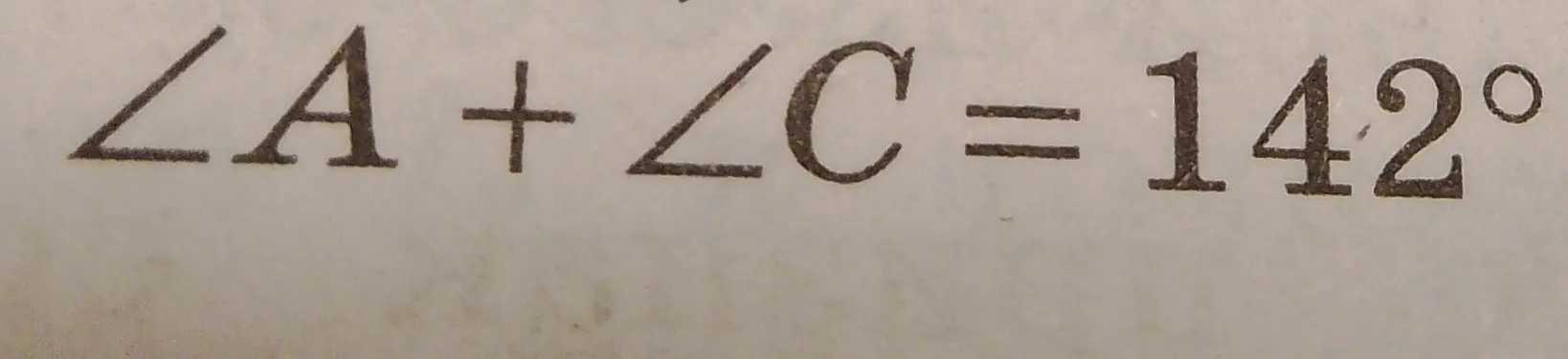 Найди все углы параллелограмма ABCD, если \angle A + \angle C = 142°