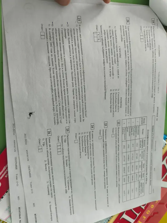 Можешь ли ты решить задания 19, 20, 21, 22, 23, 24, 25, 26 по географии?