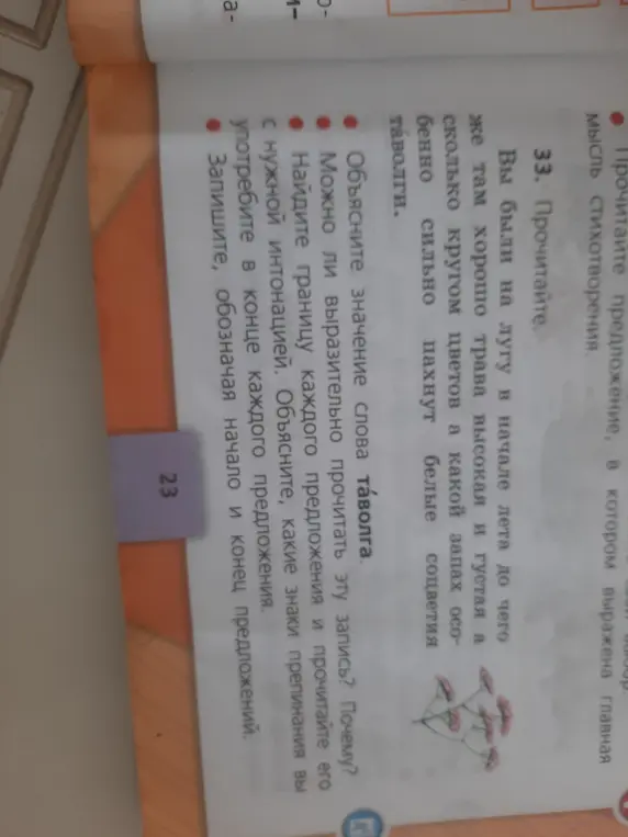 Объясни значение слова таволга.