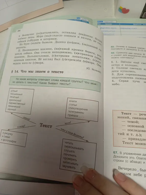 Подчеркни существительные во 2 отрывке.