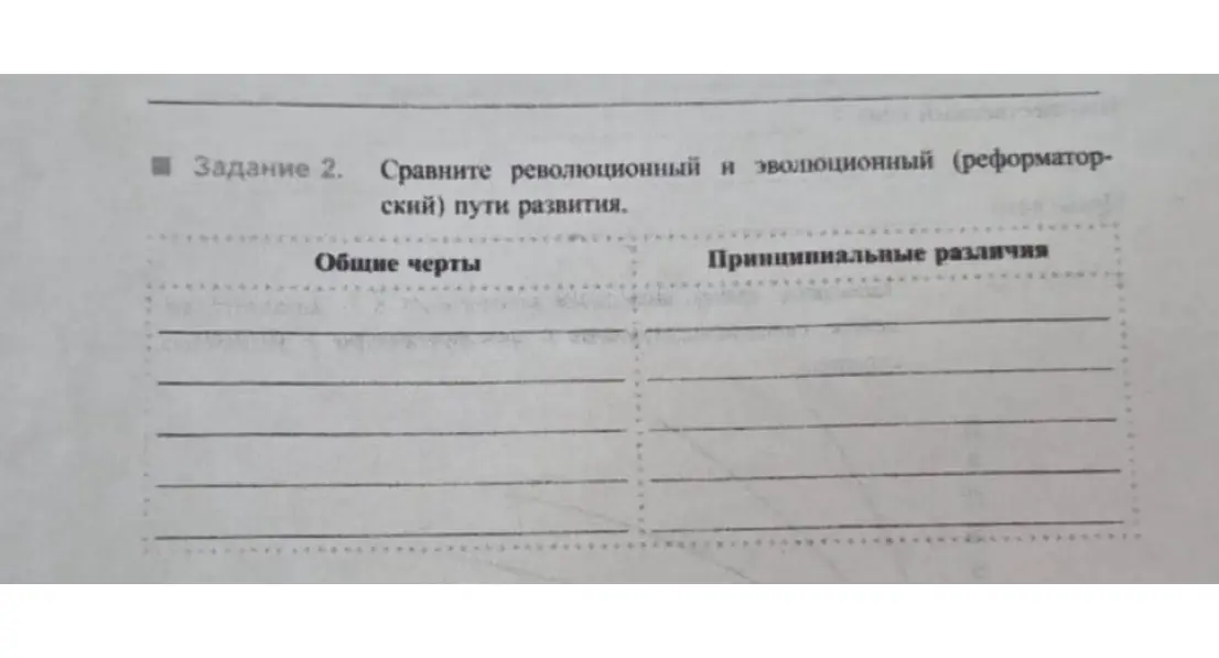 Предложи сравнить революционный и эволюционный пути развития
