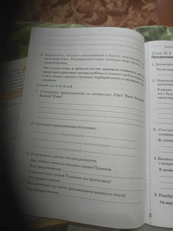 Определи, сколько предложений в тексте, подчеркни правильный ответ и слова, которые надо писать с заглавной буквы.
