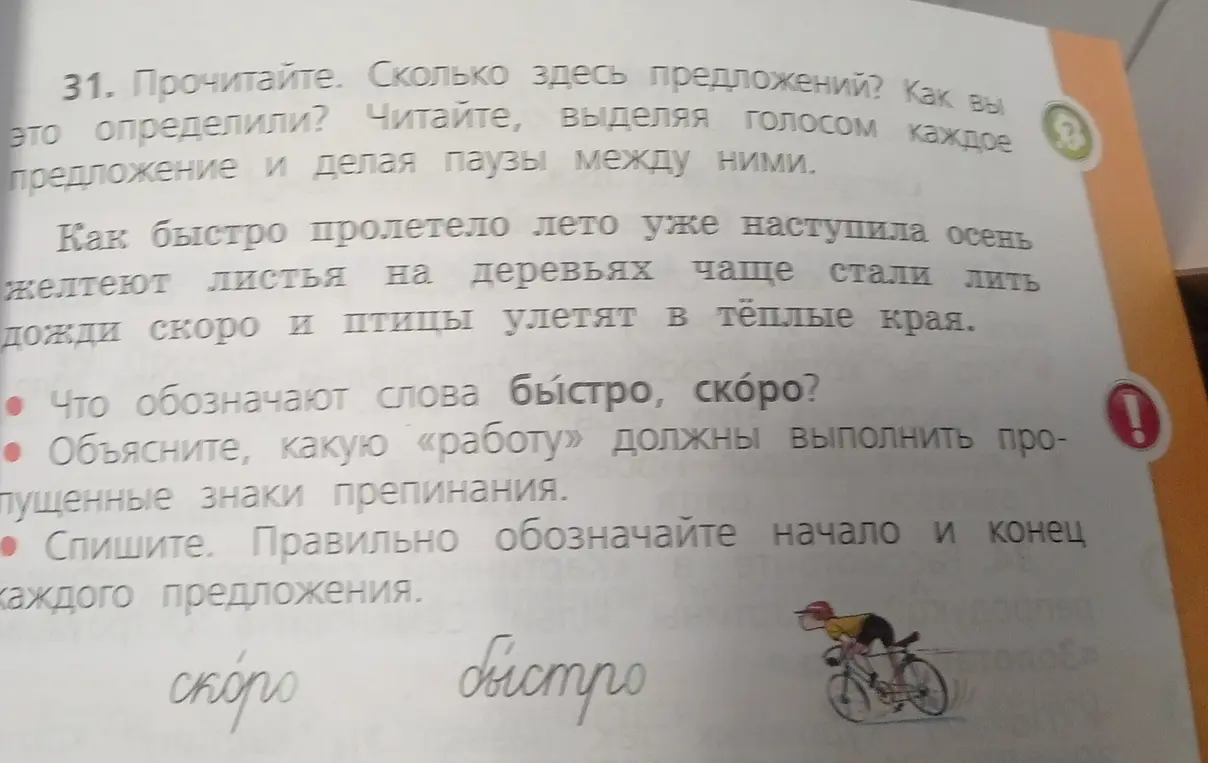 Определи, сколько предложений в тексте