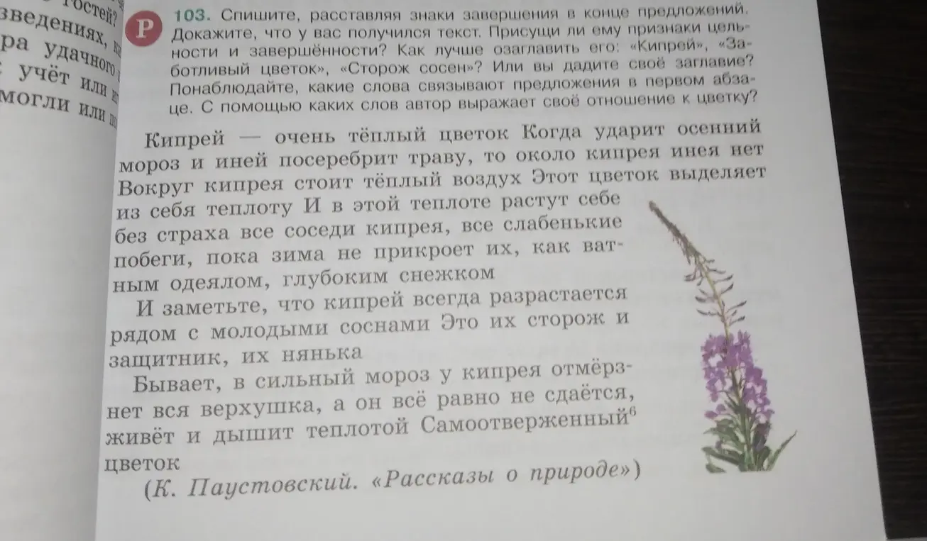 Помоги с заданием: Спиши текст, расставляя знаки завершения в конце предложений
