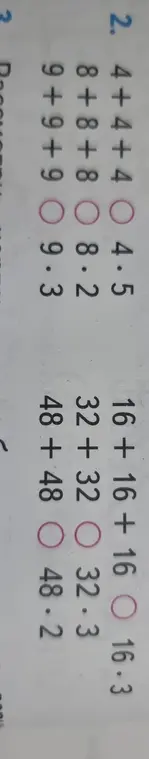 Помоги мне решить примеры: 4+4+4, 8+8+8, 9+9+9, 16+16+16, 32+32, 48+48