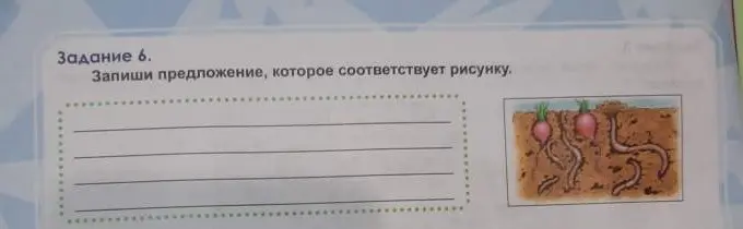 Ты просишь написать предложение, которое соответствует рисунку.