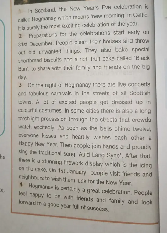Переведи текст: Hogmanay is certainly a great celebration. People feel happy to be with friends and family and look forward to a good year full of success.