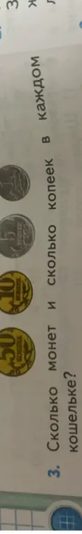Посчитай, сколько монет и копеек в кошельке