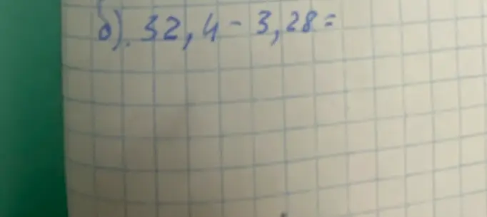 Выполни вычитание 32,4 - 3,28