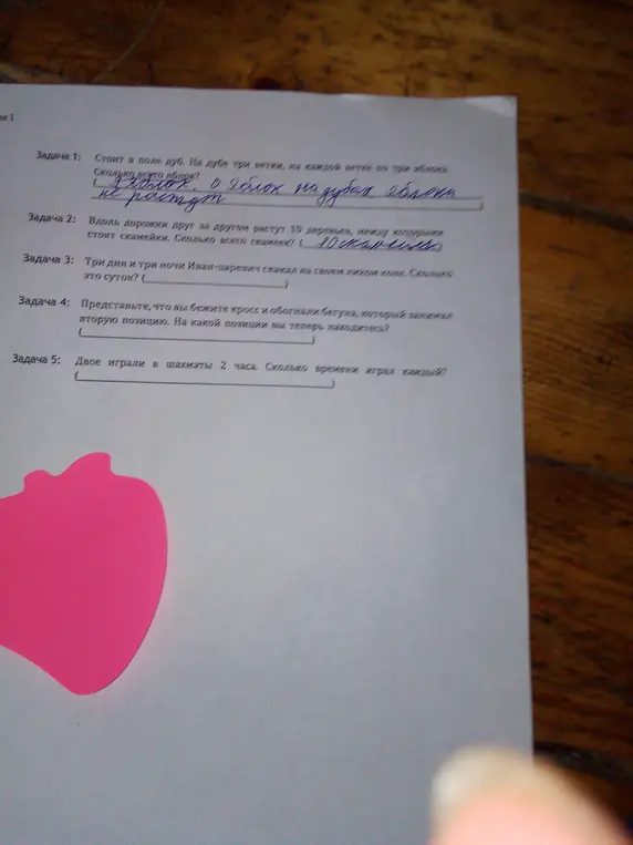 Реши задачу: Стоит в поле дуб. На дубе три ветки, на каждой ветке по три яблока. Сколько всего яблок?