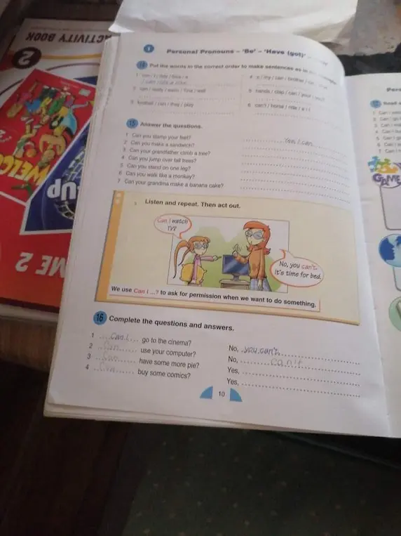 Выполни задание Complete the questions and answers
