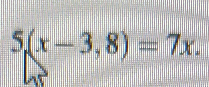 Реши уравнение 5(x - 3,8) = 7x