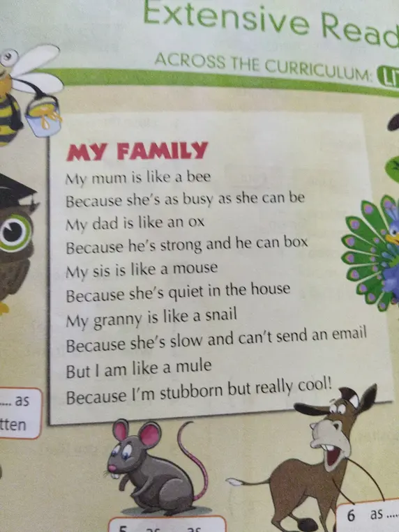 Произнеси стихотворение "MY FAMILY" русскими буквами
