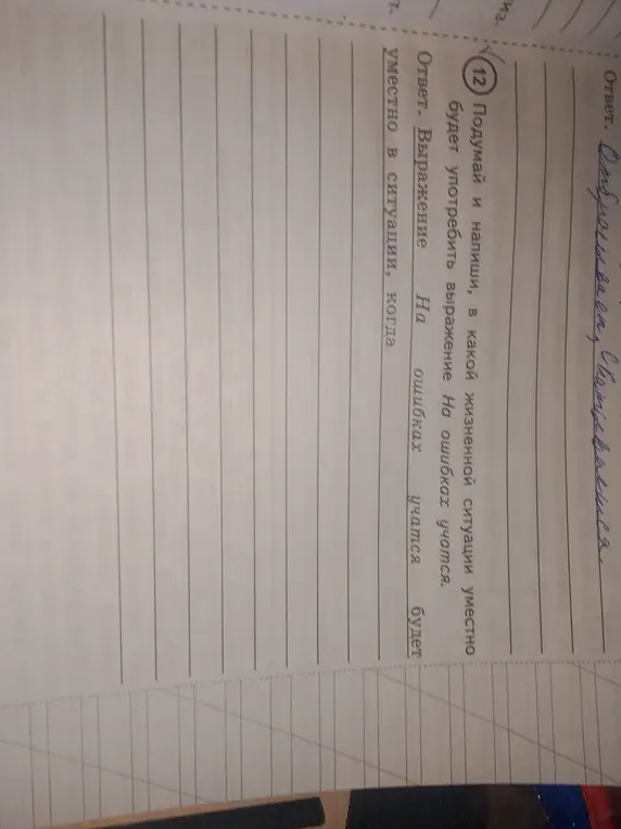 В какой ситуации уместно употребить выражение "На ошибках учатся"?